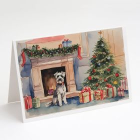 Schnauzer Christmas Greeting Cards Pack of 8 Blank Cards with Envelopes Whimsical A7 Size 5x7 Blank Note Cards