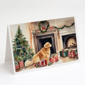 Golden Retriever Christmas Greeting Cards Pack of 8 Blank Cards with Envelopes Whimsical A7 Size 5x7 Blank Note Cards