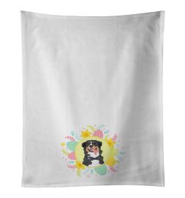 NEW Bernese Mountain Dog #1 Easter Kitchen Towel Set of 2 White Dish Towels Decorative Bathroom Hand towel for Hand, Face, Hair, Yoga, Tea, Dishc