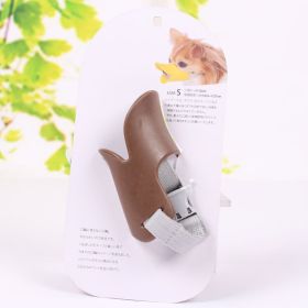 Pet Muzzle Pet Silicone Dog Muzzle Paper Pack Dog Muzzle Dog Muzzle (Color: coffee, size: M)