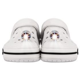 2pcs IPX5 Waterproof Shoe Headlamps; 2 LED Lamps; For Clogs; Walking Dogs; Lasting For 72 Hours; For Adults And Children; Outdoor Camping Accesso (Color: Silver)