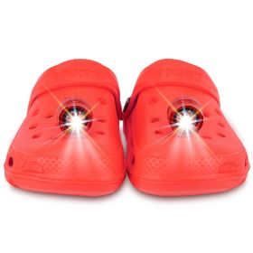 2pcs IPX5 Waterproof Shoe Headlamps; 2 LED Lamps; For Clogs; Walking Dogs; Lasting For 72 Hours; For Adults And Children; Outdoor Camping Accesso (Color: Red)