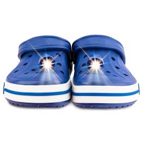2pcs IPX5 Waterproof Shoe Headlamps; 2 LED Lamps; For Clogs; Walking Dogs; Lasting For 72 Hours; For Adults And Children; Outdoor Camping Accesso (Color: Blue)