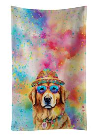 Golden Retriever Hippie Dawg Kitchen Towel Dish Cloths Guest Hand Towel Decorative Bathroom Towel for Face,Tea, Dishcloth, Kitchen and Bath (Default: Default)